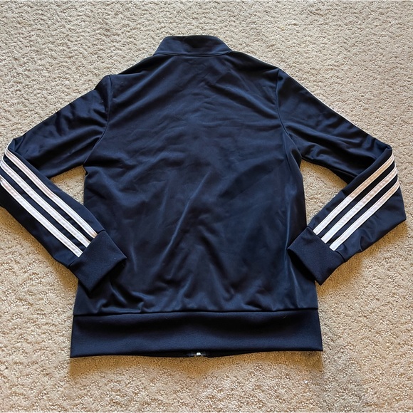 ADIDAS Navy Zip Up Bomber Jacket - Picture 7 of 7